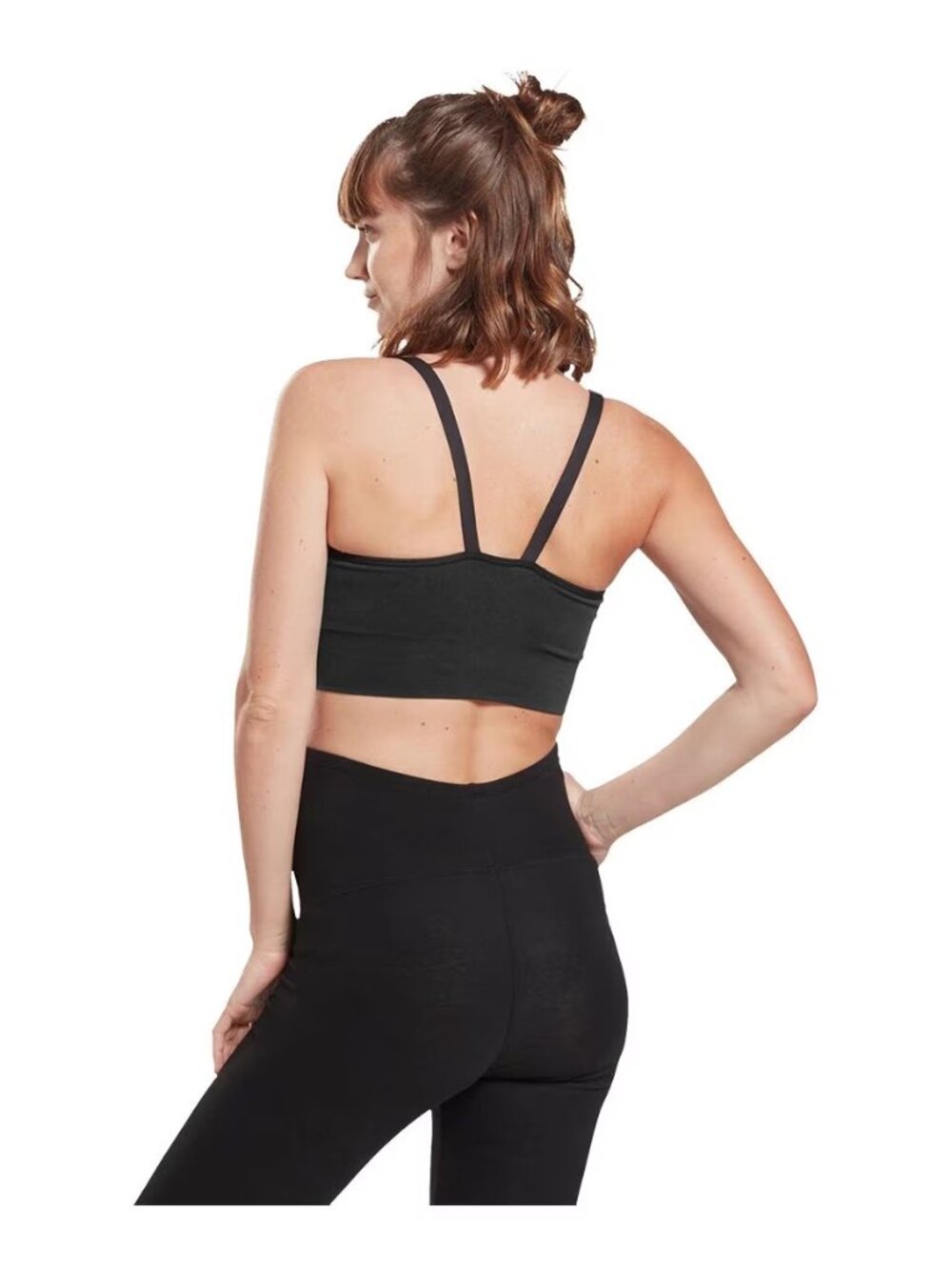 Reebok Studio Maternity Nursing Sports Bra Medium Support Removable Pads Black S